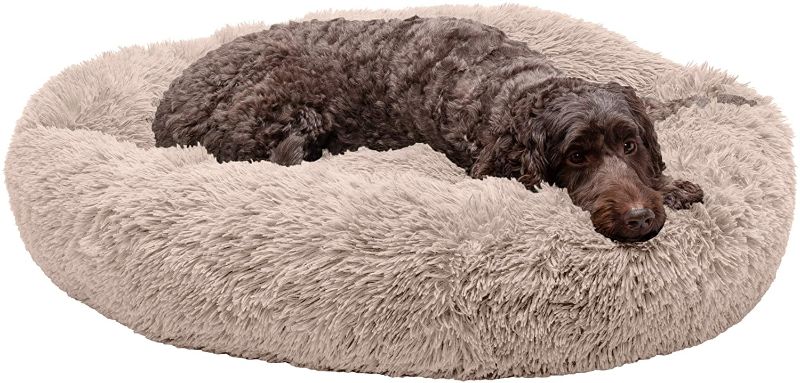 Photo 1 of Cozy Pet Beds for Medium Dogs and Cats - Ultra Calming Plush Donut Bed, Beanbag Style Ball Bed, Travel Dog Bed, and More (2 pack) 30 inch