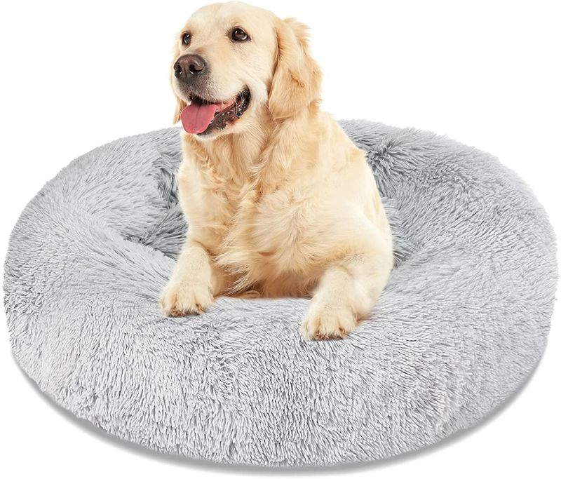 Photo 1 of Dog Bed Cat Bed- 30 inches Anti-Slip Faux Fur Donut Cuddler - Fits up to 45 lbs