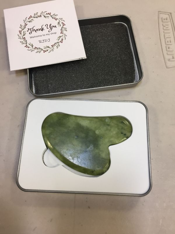 Photo 1 of GUA SHA JADE FACIAL SCRUB STONE 2 PACK