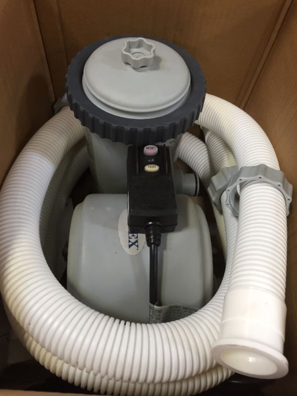 Photo 2 of Intex 28635EG Krystal Clear Cartridge Filter Pump for Above Ground Pools, 1500 GPH Pump Flow Rate, 110-120V with GFCI