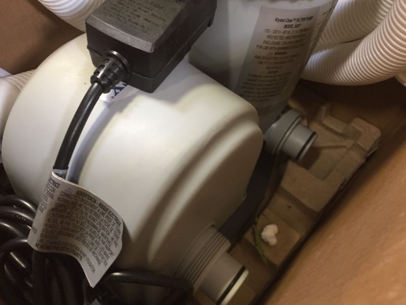 Photo 1 of Intex 28635EG Krystal Clear Cartridge Filter Pump for Above Ground Pools, 1500 GPH Pump Flow Rate, 110-120V with GFCI