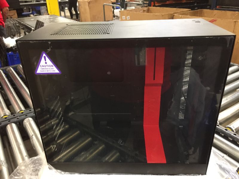 Photo 2 of NZXT CA-H510B-BR Compact Mid-Tower Case Tempered Glass Matte Black/Red H510