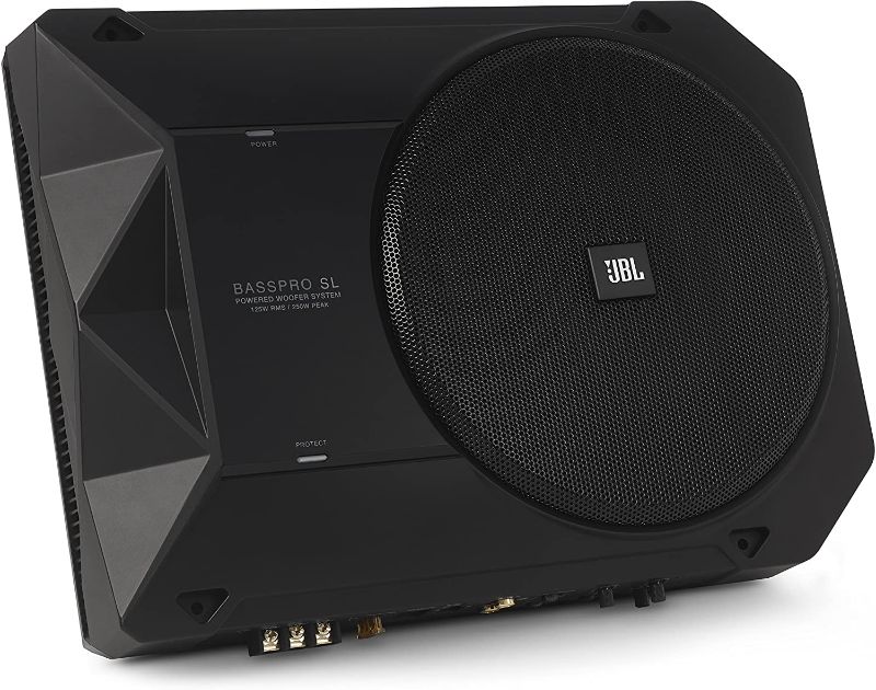 Photo 1 of JBL BassPro SL 8-inch 125W RMS Powered Under-Seat Compact Subwoofer Enclosure System (250 watts RMS: 125 watts)
