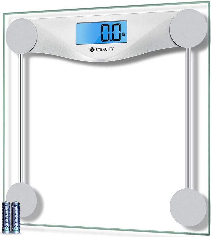 Photo 1 of Etekcity Digital Body Weight Bathroom Scale with Body Tape Measure, 8mm Tempered Glass, 400 Pounds Scales