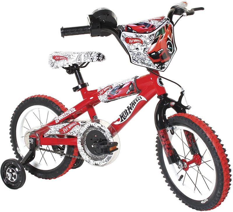 Photo 1 of Dynacraft Hot Wheels Boys BMX Street/Dirt Bike with Hand Brake 14"", Red/White/Black