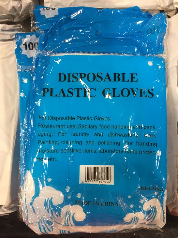 Photo 1 of 2000 Count Generic Plastic Disposable Gloves 