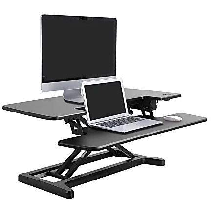 Photo 1 of Flexispot EM7MB Electric Sit-Stand Desk Riser, 35 13/16" x 24", Black