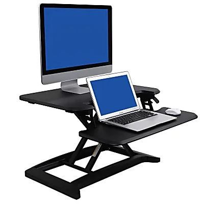 Photo 1 of FlexiSpot AlcoveRiser Sit-To-Stand Desk Converter, 28"W, Black