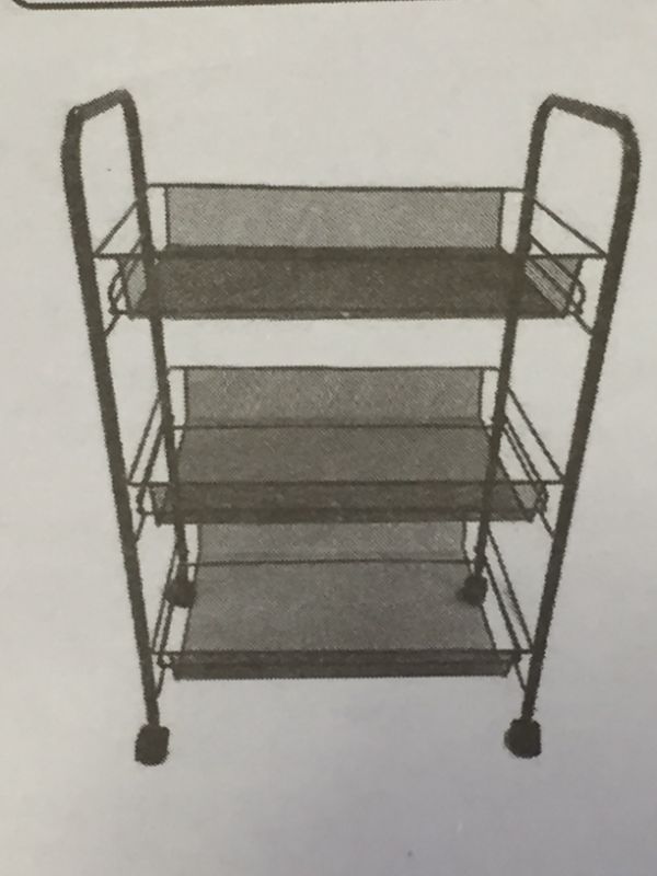 Photo 1 of 2 Pack Generic Black Rolling Cart 3 Tier