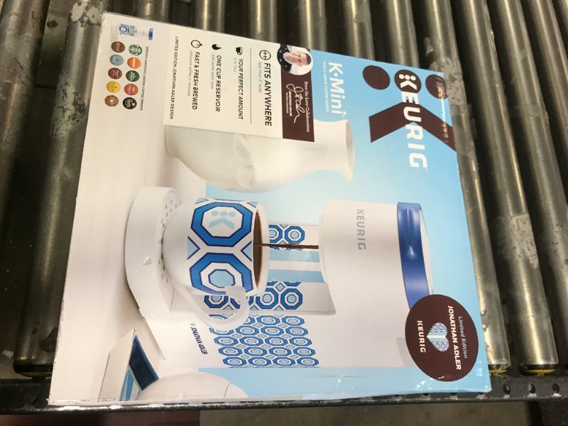 Photo 1 of Keurig K-Mini Basic Jonathan Adler Limited Edition Single-Serve K-Cup Pod Coffee Maker - White