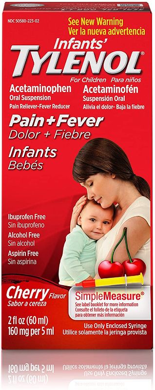 Photo 1 of Infants' Tylenol Acetaminophen Liquid Medicine, Cherry, 2 fl. oz 2 PK Expires 3/22