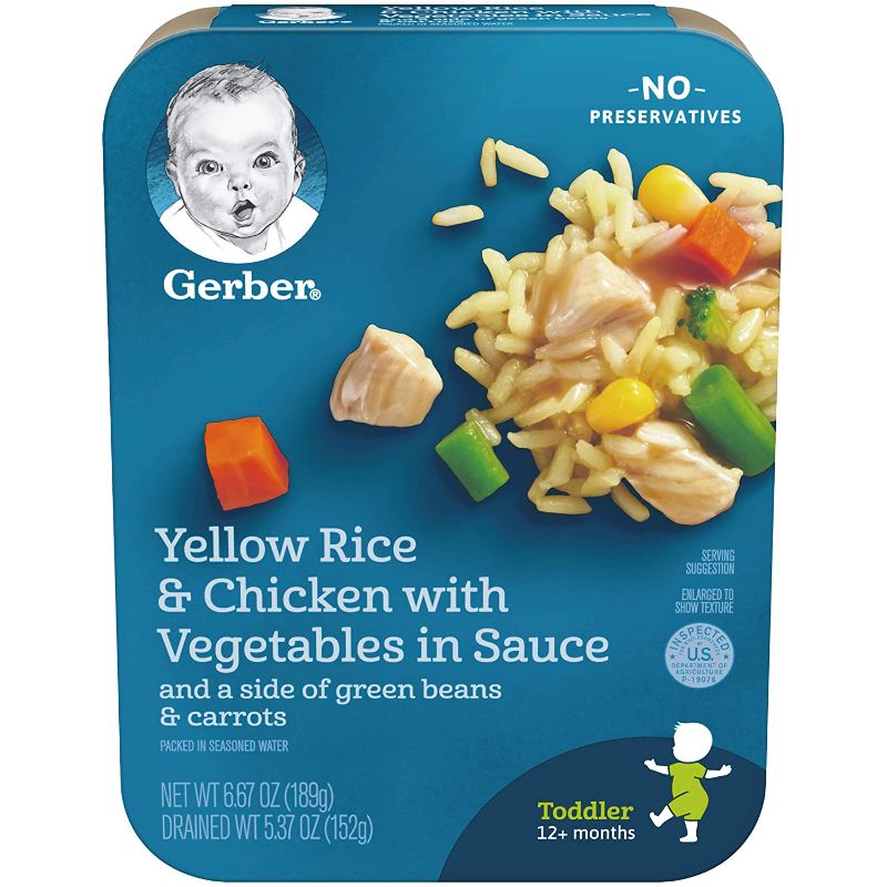 Photo 1 of Gerber Graduates Lil Entrees Yellow Rice with Chicken Vegetables 6.67oz packages, 8 Count
