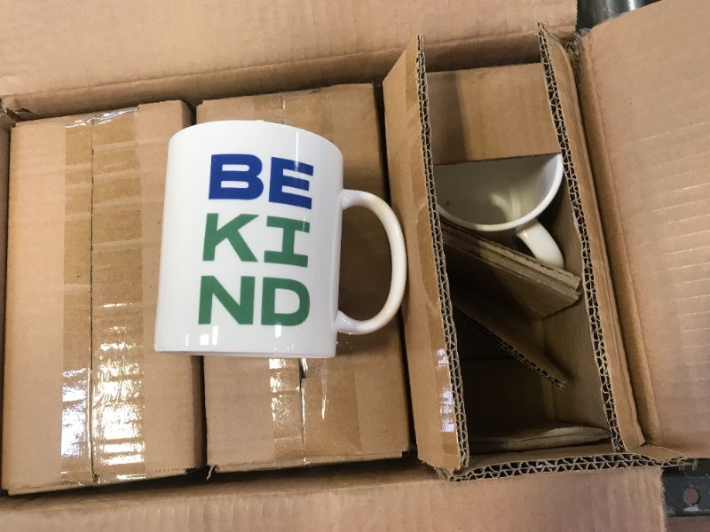 Photo 1 of "Be kind" Ceramic mugs 6 pcs 