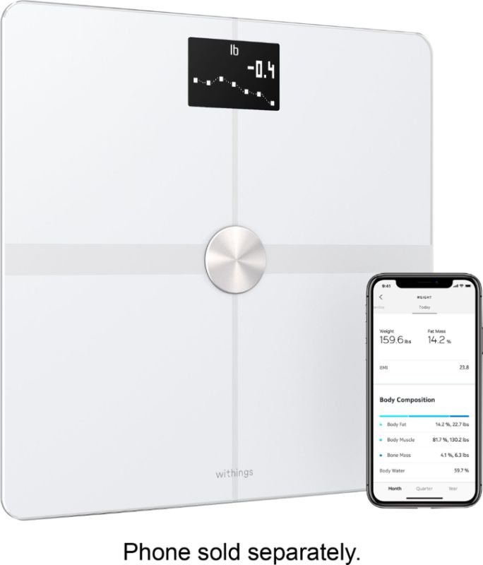 Photo 1 of Withings - Body+ Body Composition Smart Wi-Fi Scale - White - White
