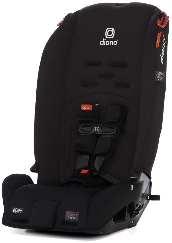 Photo 1 of Diono Radian 3R, 3-in-1 Convertible Car Seat, Rear Facing & Forward Facing, 10 Years 1 Car Seat, Slim Fit 3 Across, Black Jet
