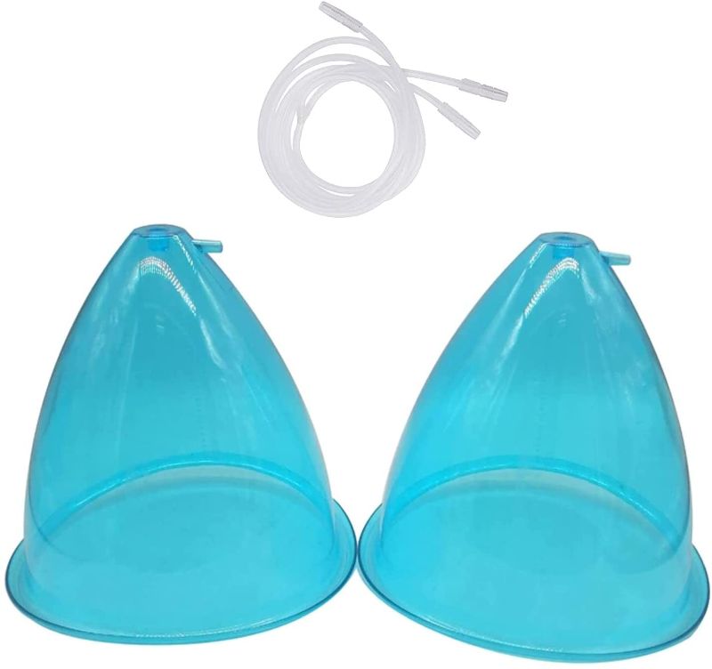 Photo 1 of Vacuum Cupping Machine Accessories, Premium XL Cupping Vacuum Suction Cups For Body Shape Massage Machine, 1 Pair Cupping-Therapy Sets (180ML)
