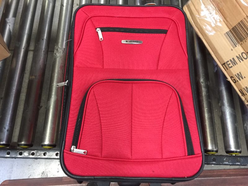Photo 7 of Rockland 2-Piece Wheeled Luggage Set, Red,
