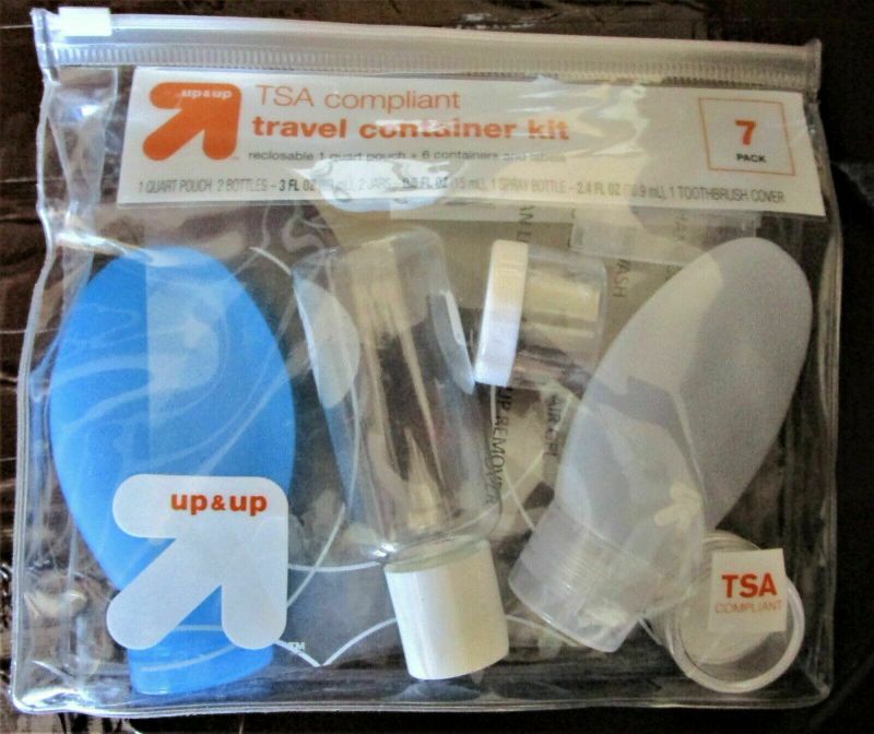 Photo 1 of 2 Pack UP & UP TSA Compliant ~ 7 Pack Travel Container Kit ~ Blue - Target Brand