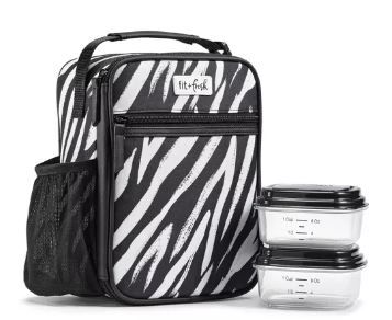 Photo 1 of 2 Pack Fit & Fresh Thayer Lunch Tote - Zebra Print