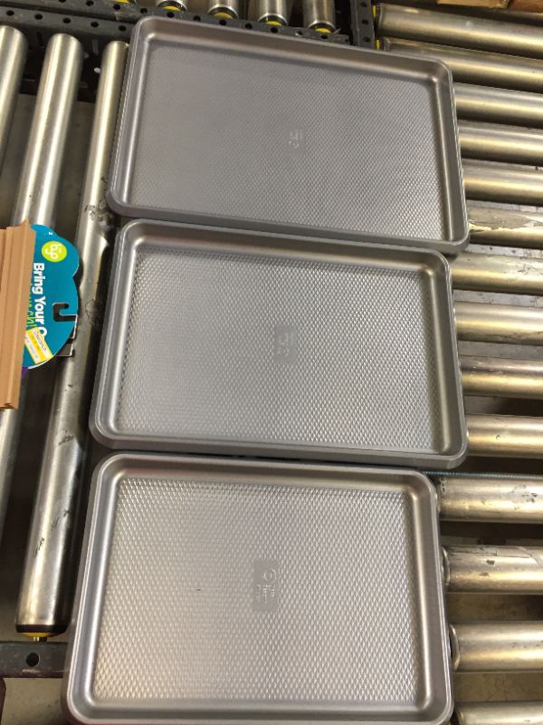 Photo 3 of 3pc Non-Stick Aluminized Steel Cookie Sheets Set - - Made By Design™