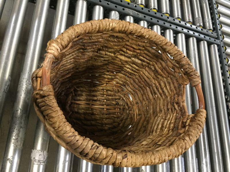 Photo 3 of 13" x 13" Woven Oval Basket with Cut Off Handle - Threshold™