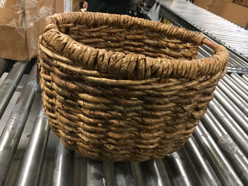 Photo 2 of 13" x 13" Woven Oval Basket with Cut Off Handle - Threshold™