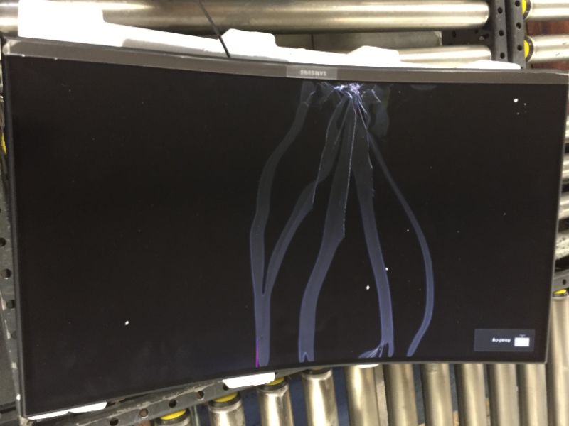 Photo 1 of PARTS NEEDS REPAIR BROKEN SCREEN SAMSUNG T550 Series 27-Inch FHD 1080p Computer Monitor, 75Hz, Curved, Built-in Speakers, HDMI, Display Port, FreeSync (LC27T550FDNXZA)