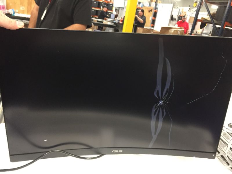 Photo 4 of BROKEN SCREEN ASUS TUF Gaming 27" 2K HDR Curved Monitor (VG27WQ1B) - WQHD (2560 x 1440)