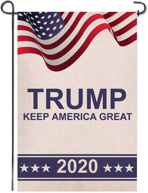 Photo 1 of 7 PACK
Shmbada Donald Trump Make Keep America Great Again 2020 Burlap Double Sided Garden Flag, Premium Fabric, American US Election Patriotic Outdoor Decoration Flags for Garden Yard Lawn, 12.5 x 18.5 inch
