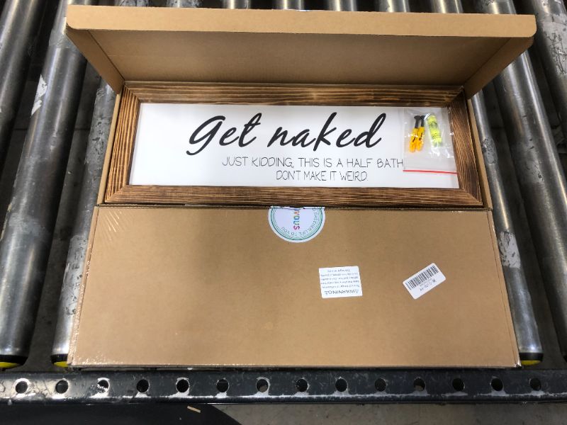 Photo 2 of 2 PACK
Get Naked Sign for Bathroom Decor Wall Art 16x6 Inch, Bathroom Signs Decor, Funny Bathroom Signs, Farmhouse Bathroom Decorations, Rustic Funny Bathroom Decor Farmhouse
