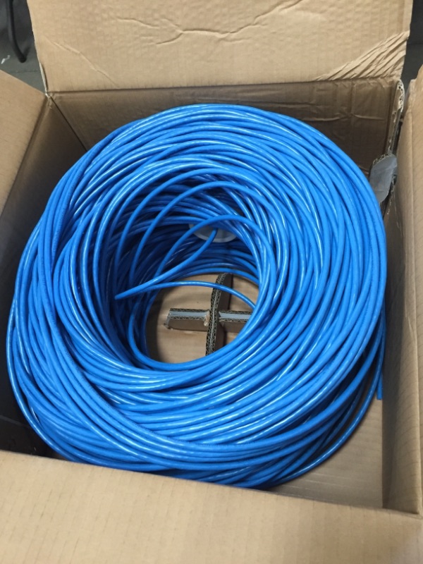 Photo 2 of BV-Tech Cat6 Riser (CMR), 1000ft, 23AWG 4 Pair Solid Bare Copper, 550MHz, (UTP), ETL Listed, UL Listed, Bulk Ethernet Cable, Black
