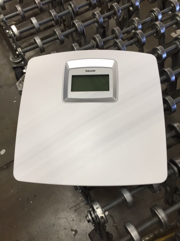 Photo 2 of Beurer PS25 Personal Bathroom Scale | Smart & Accurate Body Weight Control | XL Scale with Illuminated LCD Display, high Precision Weighing | Timeless White Design | Quick Start, Batteries Included
