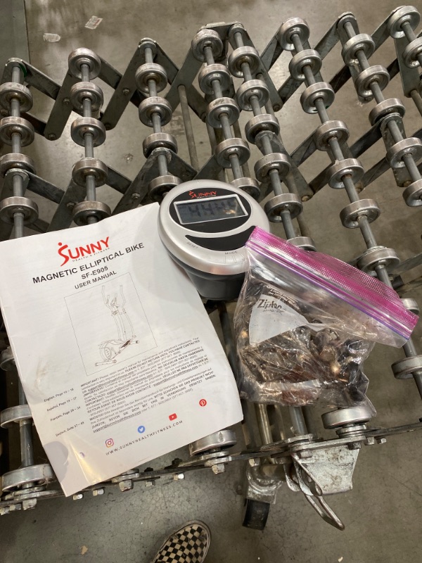 Photo 1 of Sunny Health & Fitness Sf-e905 Magnetic Elliptical Bike
AS IS USED, HARDWARE NOT IN ORIGINAL PACKAGING, PLEASE SEE PHOTOS, MINOR COSMRTIC WEAR, DIRTY 
