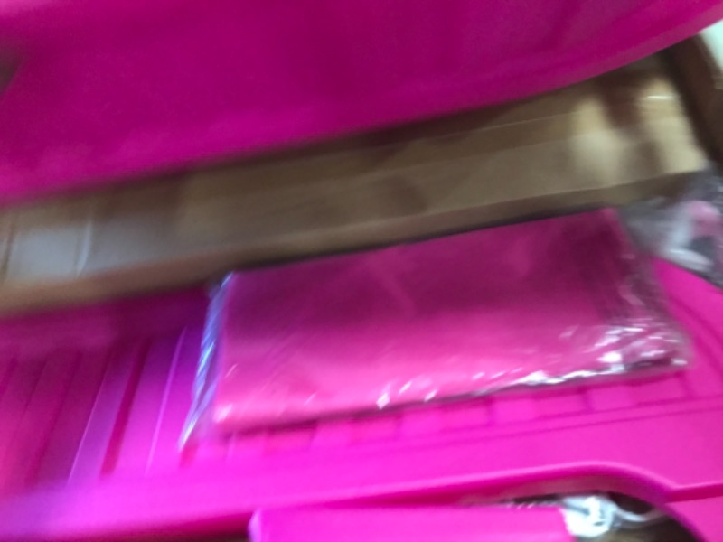 Photo 2 of **MISSING CANOPY** Delta Children Disney Princess Plastic Toddler Canopy Bed, Pink