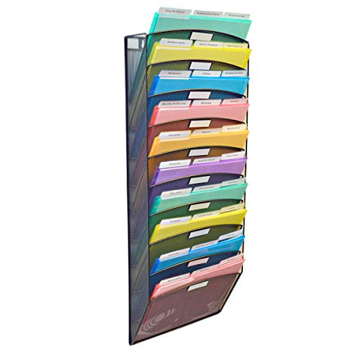 Photo 1 of Ultimate Office Mesh Wall File Organizer, 10 Tier Vertical Mount Hanging File Sorter.