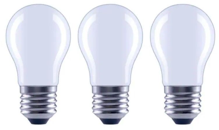 Photo 1 of 60-Watt Equivalent A15 Dimmable Frosted Glass Filament LED Vintage Edison Light Bulb Bright White (3-Pack)
4 pack box 