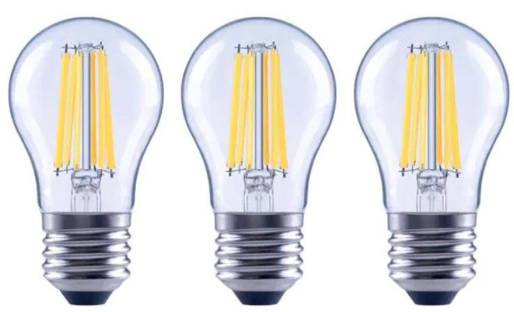 Photo 1 of 100-Watt Equivalent A15 Dimmable Appliance Fan Clear Glass Filament LED Vintage Edison Light Bulb Soft White (3-Pack)
2 box bundle