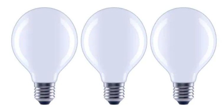 Photo 1 of 100-Watt Equivalent G25 Dimmable Globe Frosted Glass Filament LED Vintage Edison Light Bulb Bright White (3-Pack)
2 box bundle