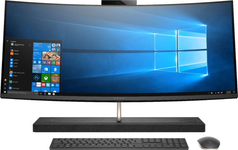 Photo 1 of HP - ENVY Curved 34" All-In-One - Intel Core i7 - 16GB Memory - 1TB Hard Drive + 256GB Solid State Drive - Ash Silver
