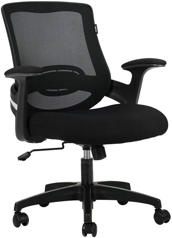 Photo 1 of Hbada Desk Office Computer Chair Chair with Lumbar Support, Height Adjustable, Black