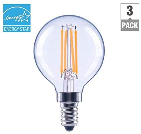 Photo 1 of 60-Watt Equivalent G16.5 ENERGY STAR and CEC Title 20 Dimmable Filament LED Light Bulb Daylight (3-Pack)
2 box bundle