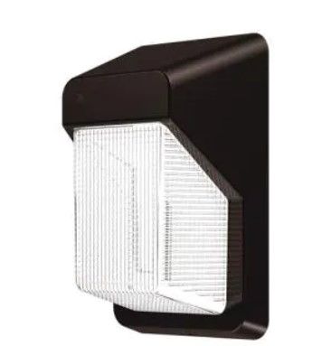 Photo 1 of 30-Watt Integrated LED Bronze Outdoor Wall Pack Commercial Over Door Light, 3000 Lumens
