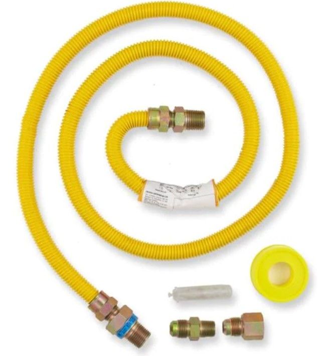 Photo 1 of 5 ft. Gas Dryer Connector Kit
