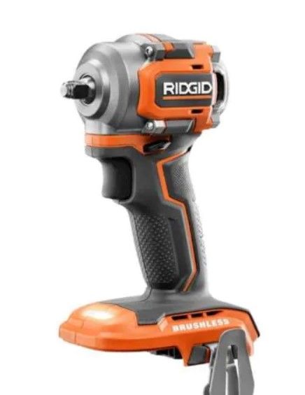 Photo 1 of 18-Volt SubCompact Lithium-Ion Cordless Brushless 3/8 in. Impact Wrench (Tool Only) with Belt Clip
