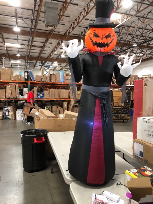 Photo 1 of 5 ft. Pumpkin Head Reaper Airblown Halloween Inflatable