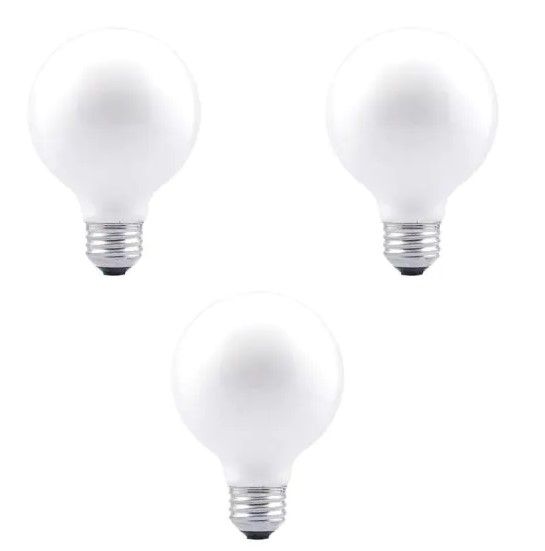 Photo 1 of 40-Watt G25 Double Life E26 Incandescent Light Bulb in 2850K Soft White Color Temperature 
(3 ct)
4 pack bundle