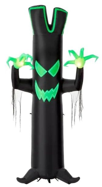 Photo 1 of 12 ft. Giant- Sized Lightshow LED Black Tree with Micro Lights Airblown Halloween Inflatable
