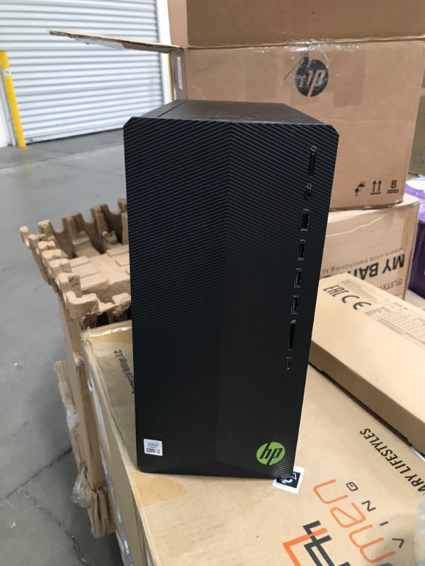 Photo 3 of HP Pavilion Gaming Desktop, NVIDIA GeForce GTX 1650 Super, Intel Core i3-10100, 8 GB DDR4 RAM, 256 GB PCIe NVMe SSD, Windows 10 Home, USB Mouse and Keyboard, Compact Tower Design (TG01-1022, 2020)
AS IS USED