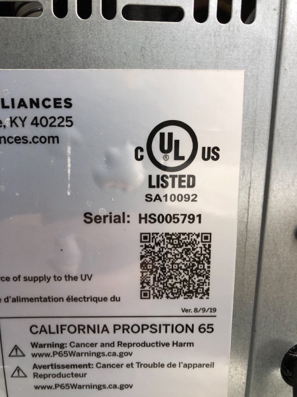Photo 8 of *USED*
GE Profile Opal | Countertop Nugget Ice Maker with Side Tank | Portable Ice Machine with Bluetooth Connectivity | Smart Home Kitchen Essentials | Stainless Steel Finish | Up to 24 lbs. of Ice Per Day

