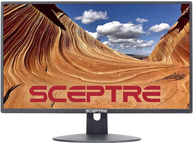 Photo 1 of Sceptre E248W-19203R 24" Ultra Thin 75Hz 1080p LED Monitor 2x HDMI VGA Build-in Speakers, Metallic Black 2018
